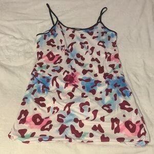 Chic Leopard Print Chemise in Pink and Blue